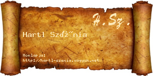 Hartl Szénia névjegykártya